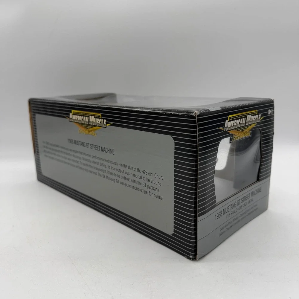 Ertl 39003 American Muscle Street Machine 1/18 Black 1968 Mustang GT DieCast Car